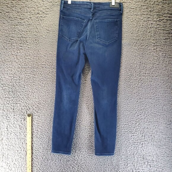 Express Jeans Womens 8R Blue Mid Rise Stretch Legging Stretch Denim - Picture 11 of 12